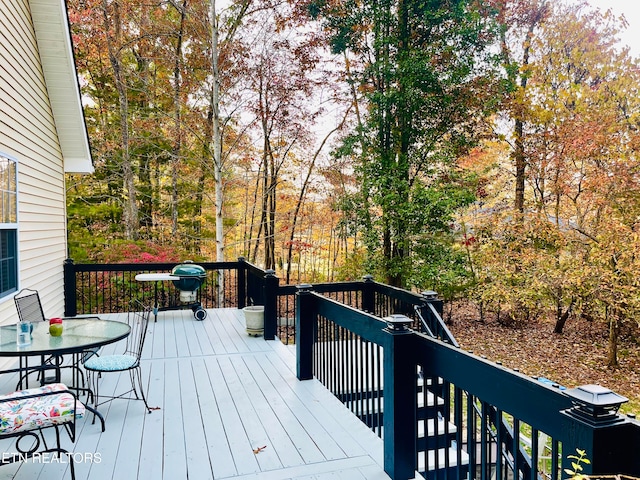 view of wooden deck