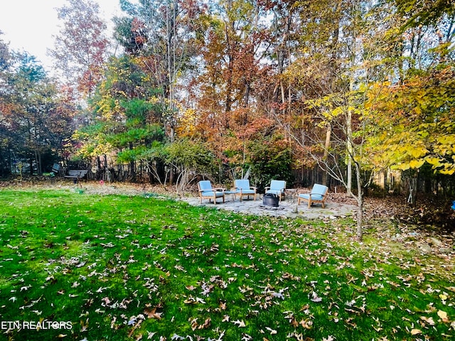 view of yard with a patio