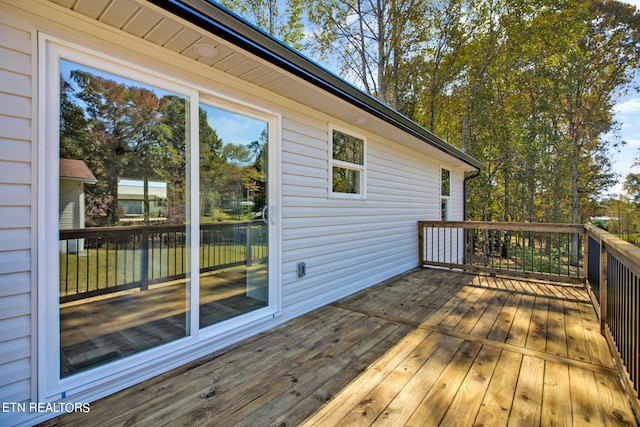 view of wooden deck