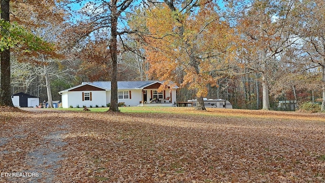 view of front of property with a porch