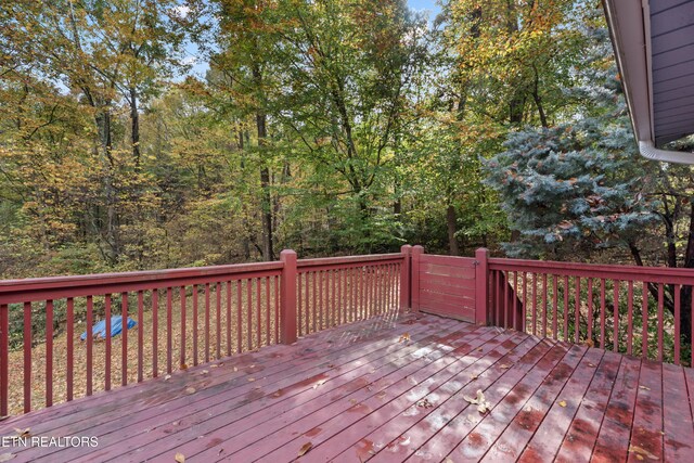 view of wooden deck