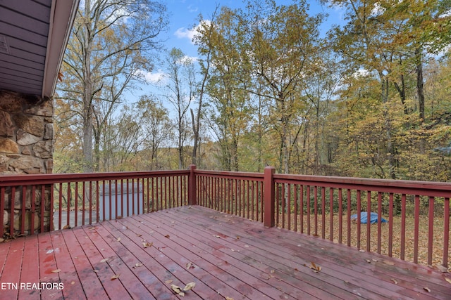 view of wooden deck