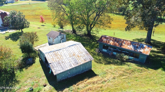 bird's eye view featuring a rural view