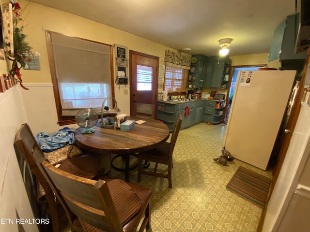 view of dining area