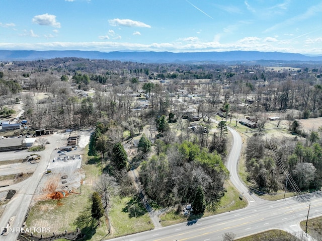 aerial view featuring a mountain view