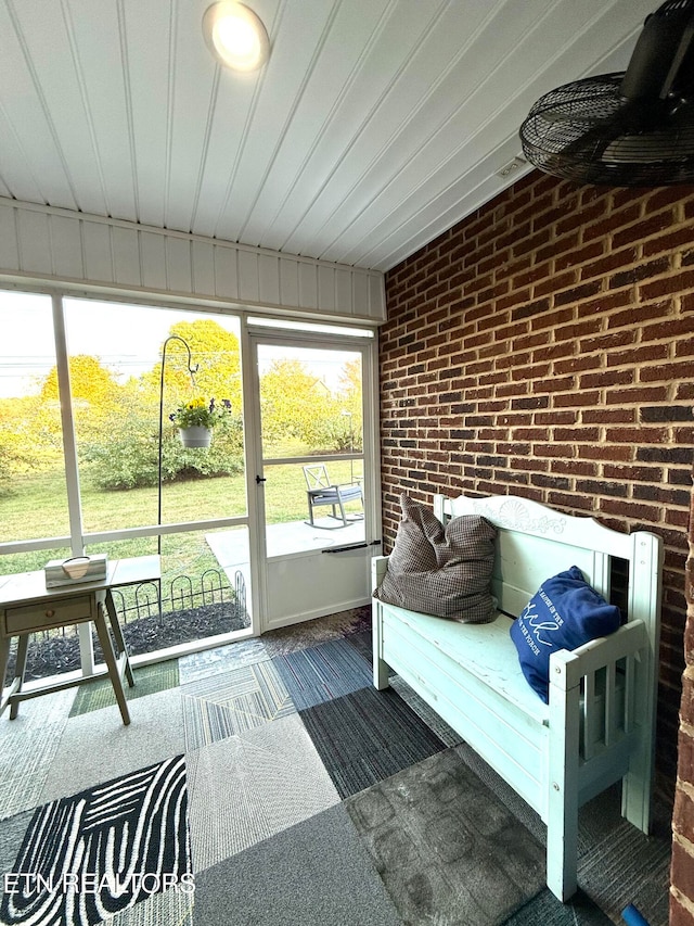 view of sunroom