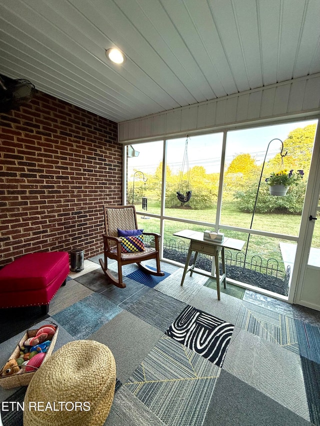 view of sunroom