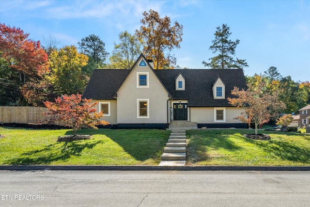 view of front of house with a front yard