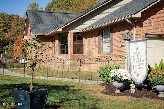 view of property exterior featuring a yard