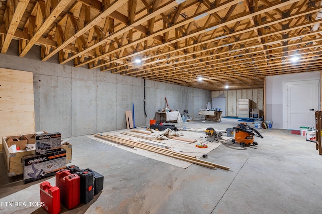 view of basement