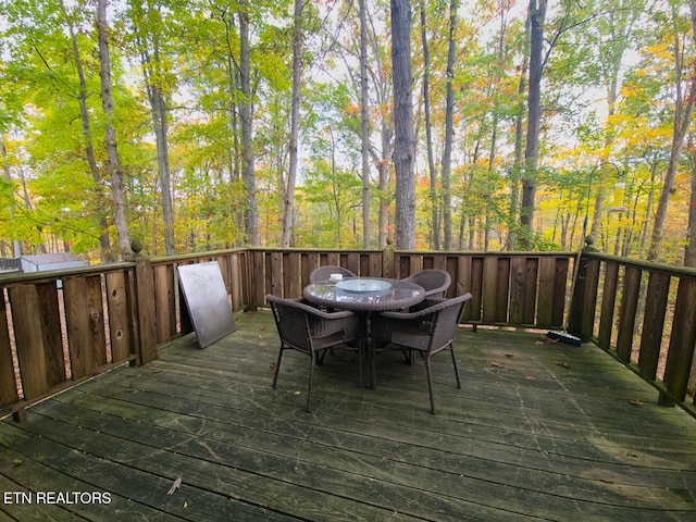 view of wooden terrace