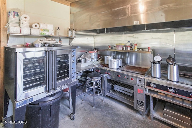 kitchen featuring concrete flooring