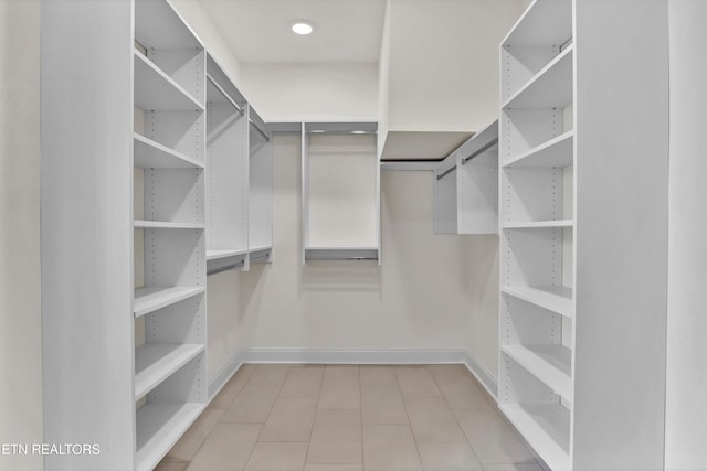 view of walk in closet