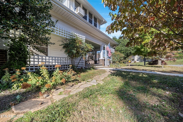 exterior space featuring covered porch