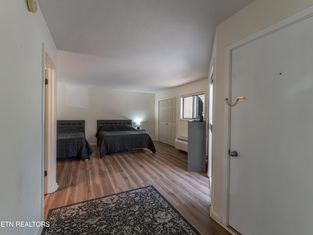 bedroom featuring light hardwood / wood-style flooring