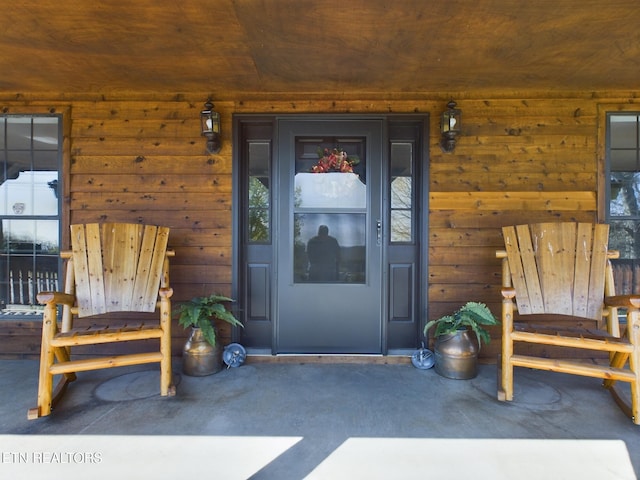 view of doorway to property