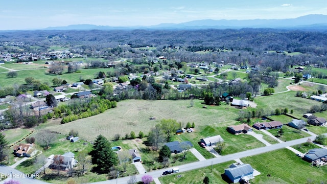 aerial view featuring a mountain view