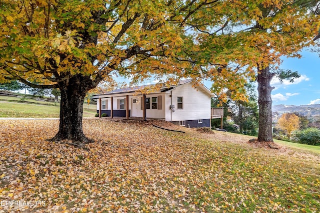 ranch-style house with a front yard