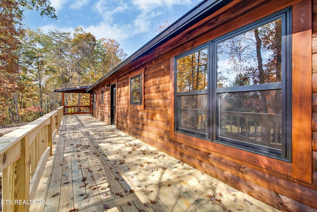 view of wooden terrace