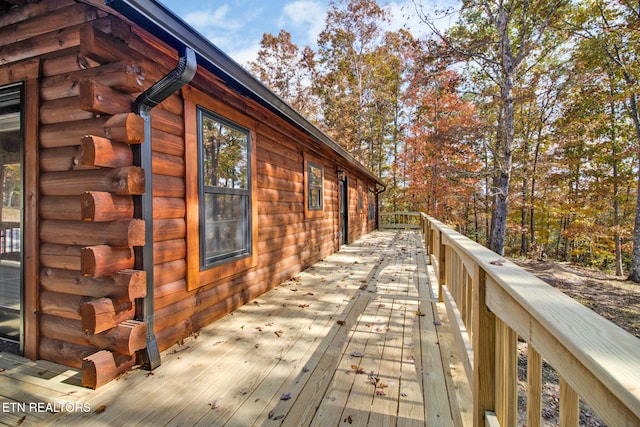 view of wooden terrace