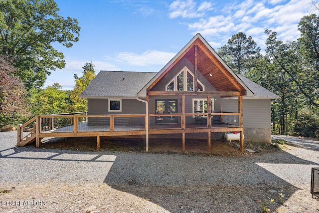 5042 Settlers View Ln, Sevierville, TN 37862 - rear view of house featuring a wooden deck