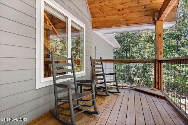 view of wooden terrace