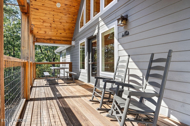 view of wooden terrace