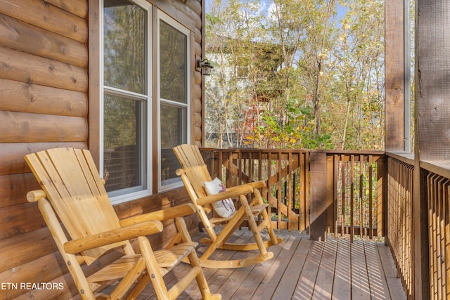 view of wooden deck