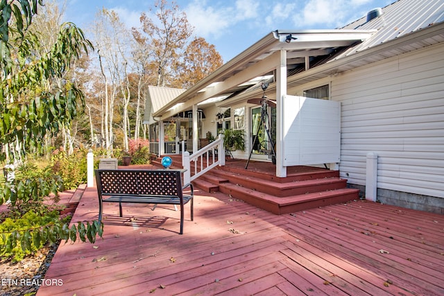 view of wooden deck