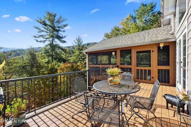 view of wooden deck