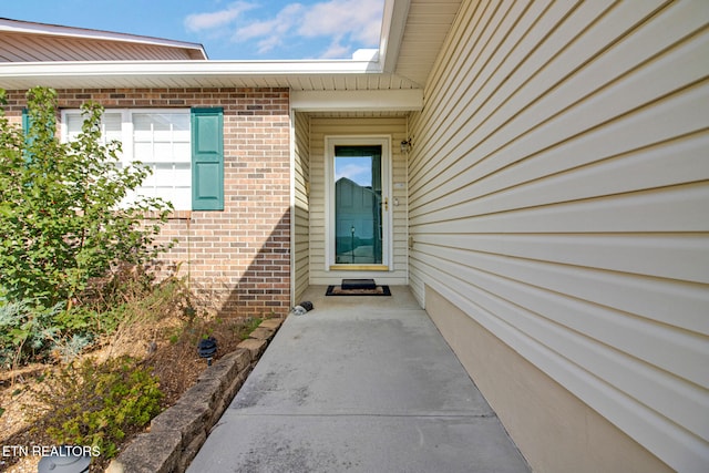 view of doorway to property