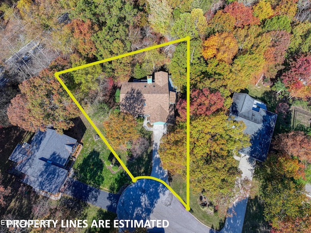 54 Heather Glen Ct, Crossville, TN 38558 - aerial view of property and surrounding area featuring property boundaries highlighted