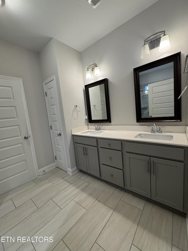 bathroom featuring vanity