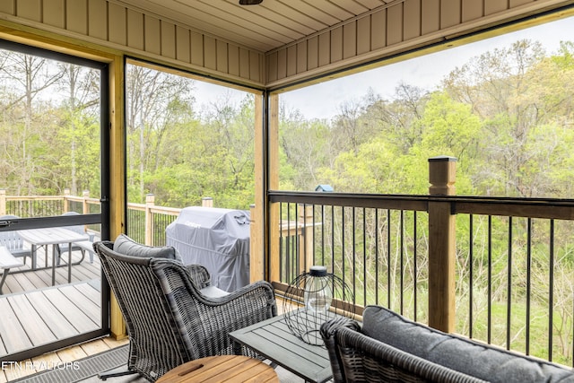 sunroom featuring plenty of natural light