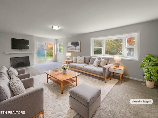 view of carpeted living room