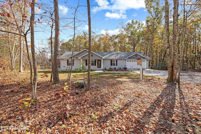 ranch-style house with a garage