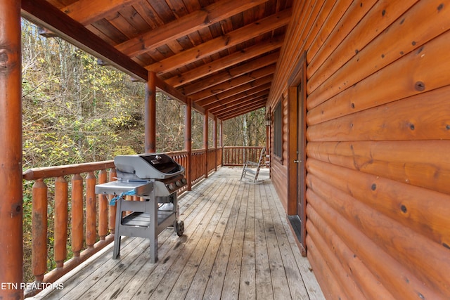 view of wooden deck