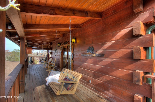 view of wooden terrace