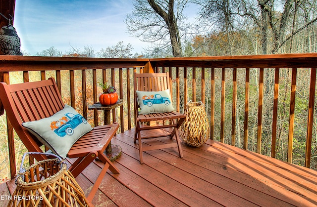 view of wooden deck