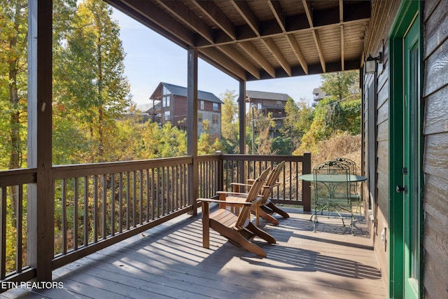 view of wooden deck