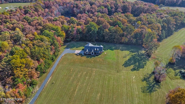 bird's eye view featuring a rural view