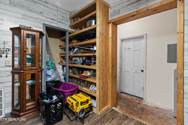 storage area with electric panel