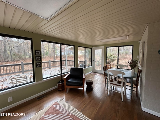 view of sunroom