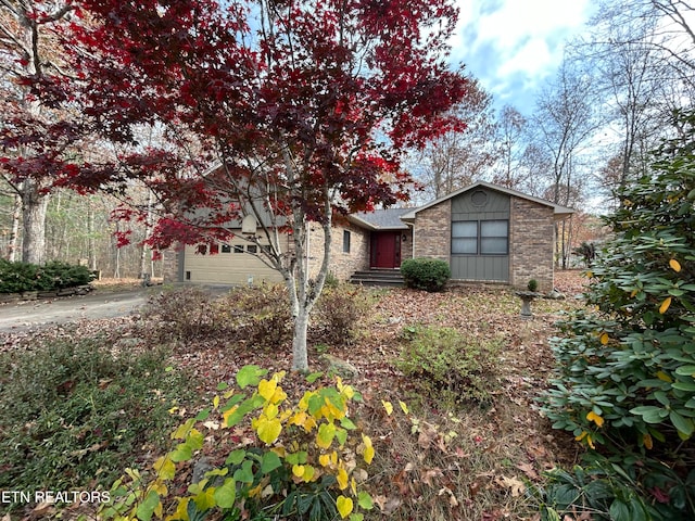 view of front of home featuring a garage