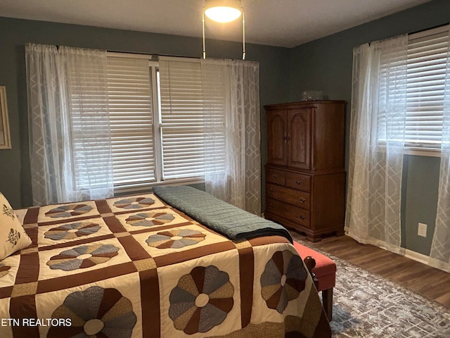 bedroom featuring hardwood / wood-style floors