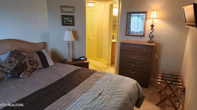 view of carpeted bedroom