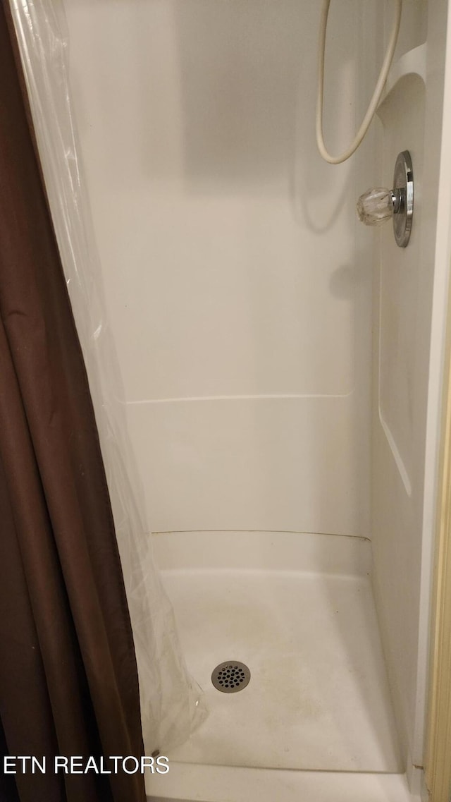 bathroom featuring walk in shower