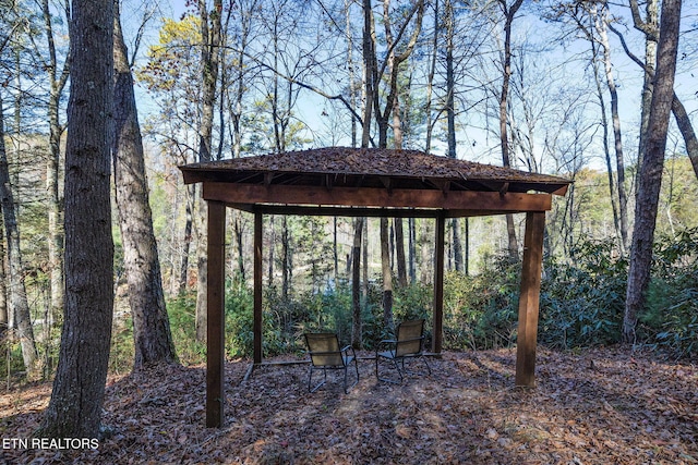 surrounding community with a gazebo