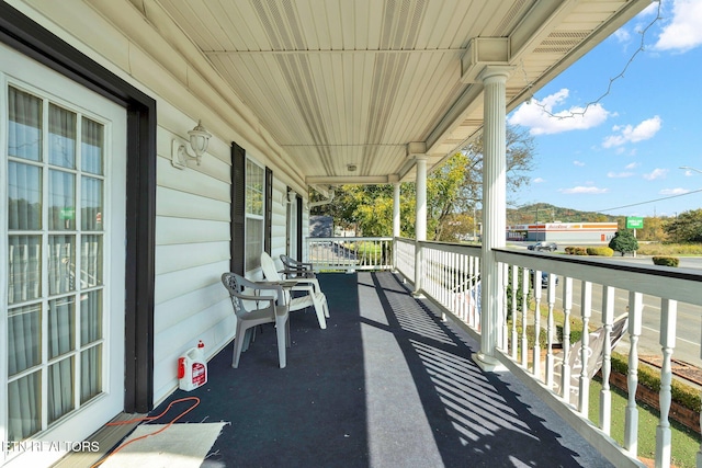 balcony with covered porch