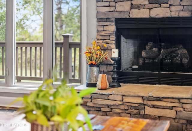 159 Garfield Ln, Sharps Chapel, TN 37866 - detailed view of a stone fireplace